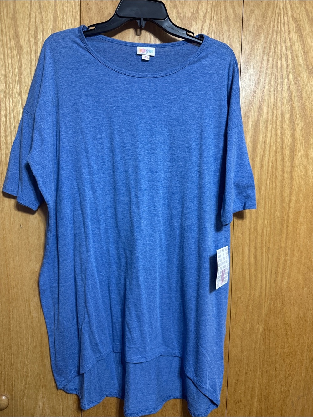 LuLaRoe Blue Short Sleeve Irma Tee